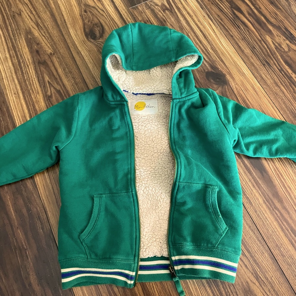 Mini Boden boy fleece hoodie 4-5Y